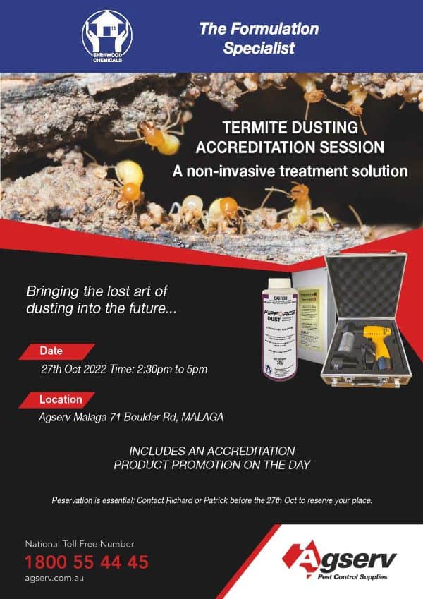 TERMITE DUSTING ACCREDITATION SESSION